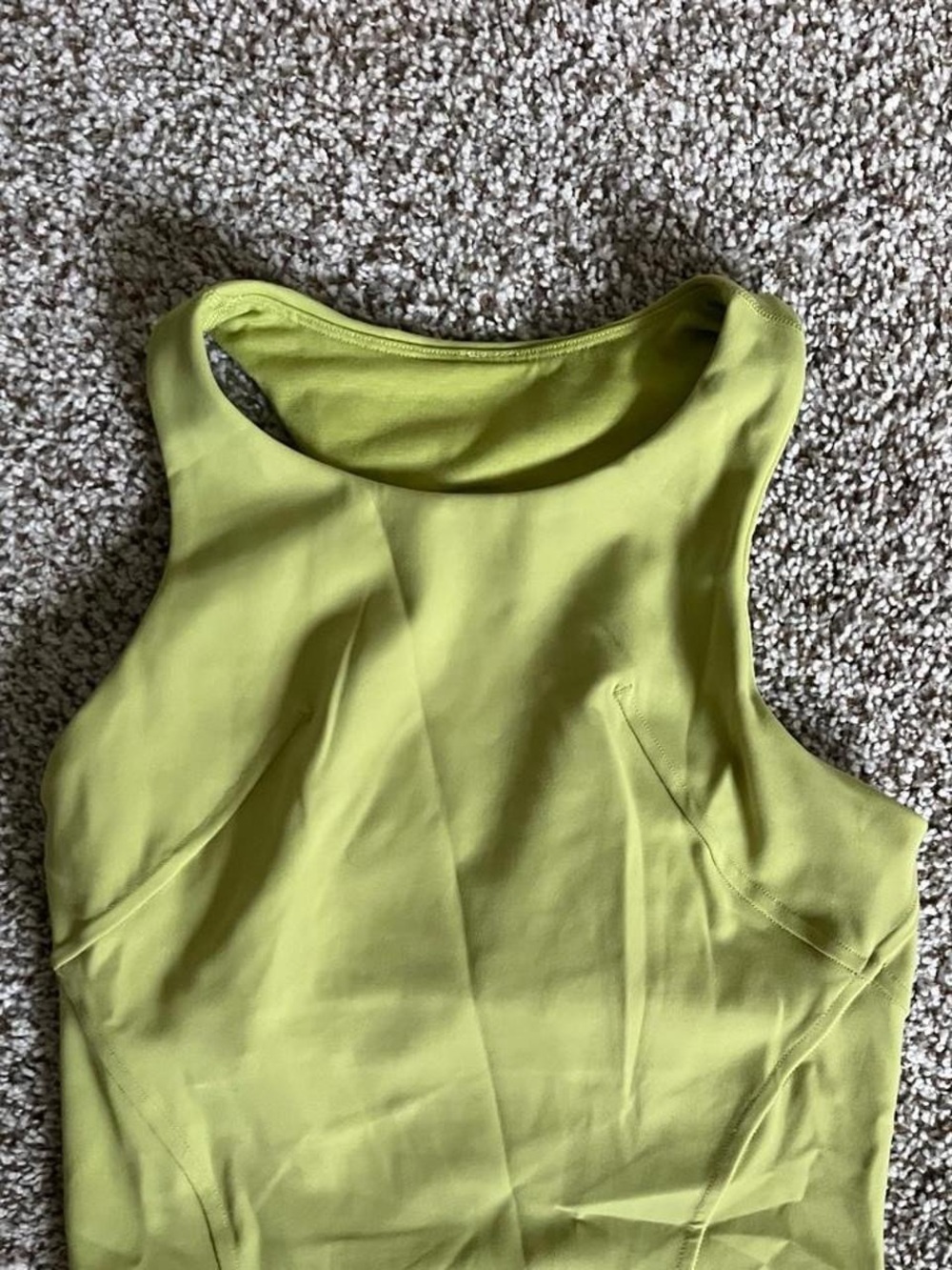 Lululemon Lime Green High Neck Performance Tank